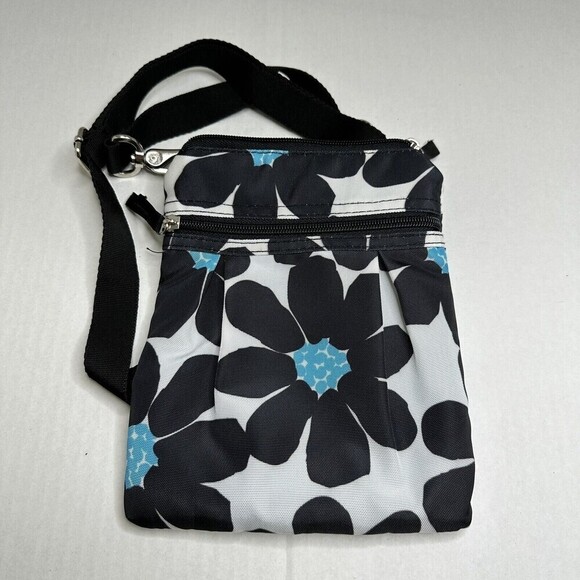 Mixed Bag Designs Black WhiteCrossbody Bag w/ Silver Colored‎ Hardware - Picture 2 of 9